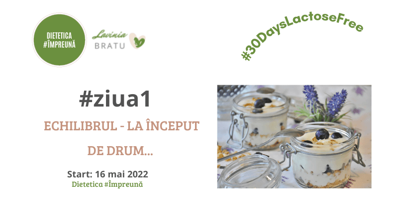 Card „#ziua1 Echilibrul - la început de drum”, cu borcane de desert