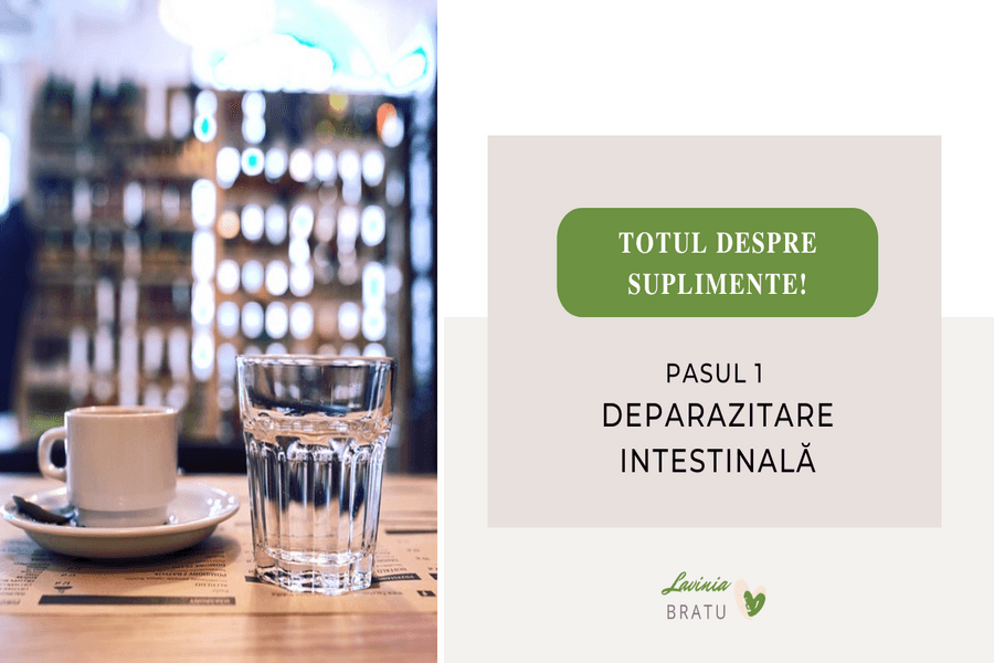 Grafică „Totul despre suplimente!”, pasul 1: deparazitare intestinală