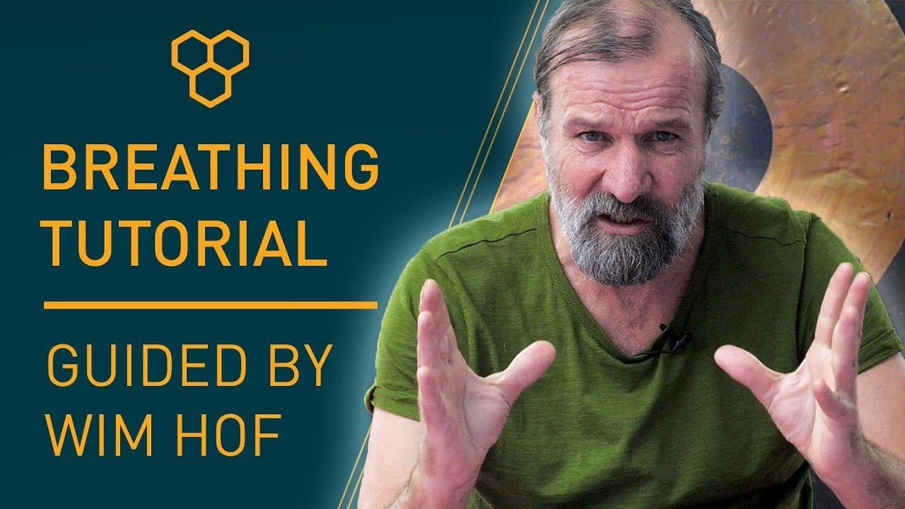 Miniatură video cu textul „Breathing tutorial guided by Wim Hof”